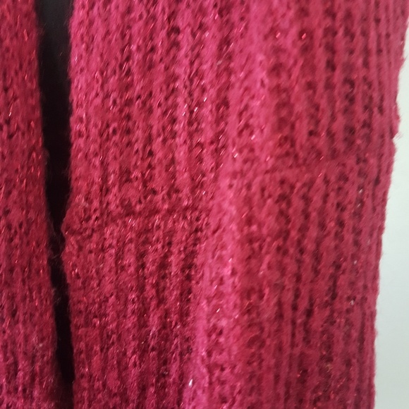 Maroon Crochet Infinity Cowl Scarf - Picture 3 of 3